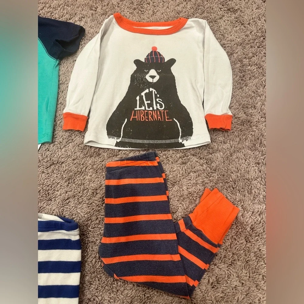 Carter’s Boys Pajama Bundle Monster Truck Bear Cotton Sleepwear 18M